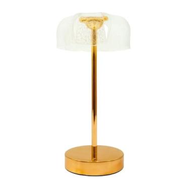 Imagem de Luminária Abajur Cúpula Acrílica Pétalas Brilhante com Sensor de Toque Candeeiro 3 Cores 110/220v