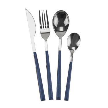 Imagem de Faqueiro Le Sancho em Inox com Cabo Azul 16 Peças