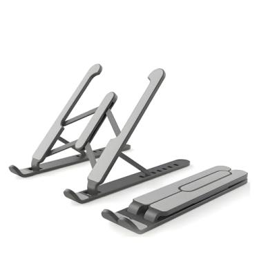 Imagem de Suporte Multifuncional De Luxo Para Notebook Ajustável Com 6 Ângulos Ajustáveis - Dobrável E Ergonômico Para Desktop Portátil Compatível Com Macbook, Ipad, Hp, Dell (ETC) 10-15" - (Linha Premium)