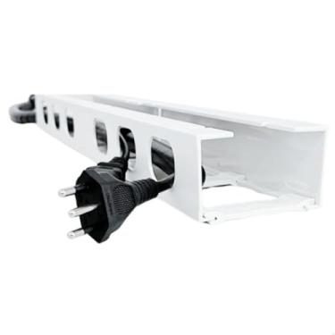 Imagem de Organizador de cabos e fios guia de cabos baixo mesa Setup gamer esconder cabos canaleta p/cabos (1,5 - Metros Branco)