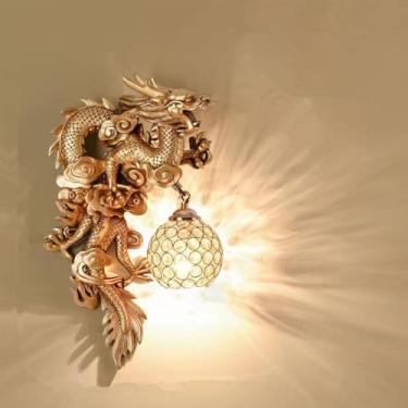 Imagem de Luminária de parede de arte contemporânea personalizada para sala de estar, quarto, escritório, casa de campo, hotel, corredor, luz LED (D Esquerda)