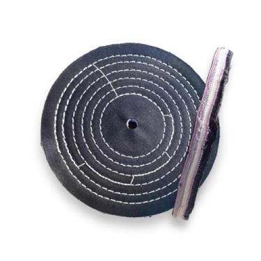 Imagem de CM POLIMENTO, Roda de Lona 18CM - Polimento Agressivo Ferro Aço Chapa Metal Móveis de Jardim