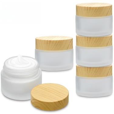 Imagem de Kit 10 Mini Potes Vidro Tampa Efeito Bambu Frascos Cosmético Creme Vela Aromática Lembrancinha 80g(5 Pequenos (30G))