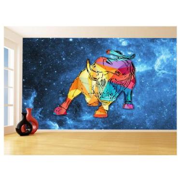 Imagem de Papel De Parede 3D Animais Pop Art Touro Bull 3,5M Pxa199 - Você Decor