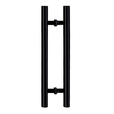 Imagem de Puxadores de porta interiores exteriores para portas de vidro deslizantes, barra de maçaneta de porta de entrada push pull de dois lados, maçanetas de porta de chuveiro de banheiro com barra redonda