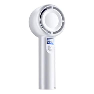 Imagem de Ventilador de mão pequeno - Ventilador pessoal pequeno de refrigeração portátil - operado por bateria com tela digital de 5 velocidades, aparelhos legais, refrigerador de ar para acessórios de viagem