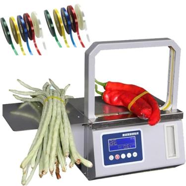 Imagem de JYXYXSCP Máquina de bandagem de fita OPP Hot Melt, máquina de encadernação rápida por indução inteligente, supermercado, máquina de cintar vegetais, encadernação rápida, dois modos de trabalho