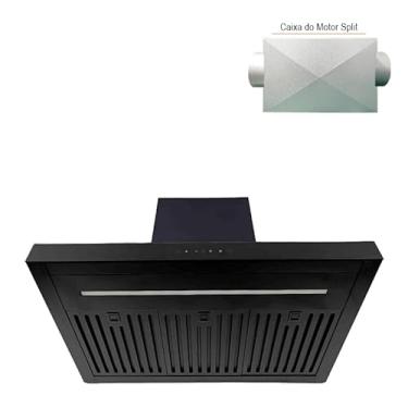 Imagem de Coifa Split Parede Celdom Flat Touch 80cm Black Matte com Motor em Linha