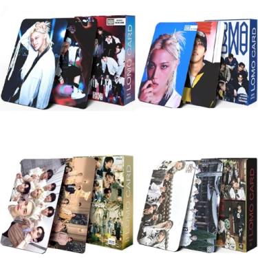 Imagem de MeiYiYou 4Pack/220PCS Stray-Kids Photocards,2024-2025 Stray-Kids HOP Giant ATE Album Lomo Cards Greeting Cards for Collection(Pink)