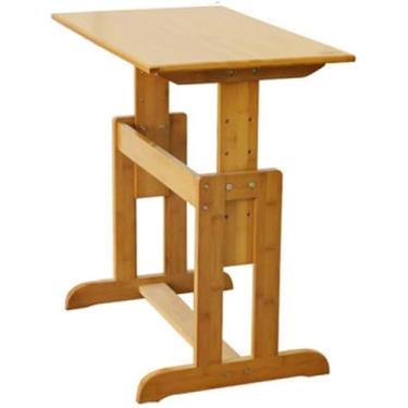 Imagem de JYXYXSCP Mesa de sofá, bandeja de TV, mesa de canto para laptop, mesa lateral, bandeja de lanche para cabeceira, sofá, comer, escrever, ler, sala de estar