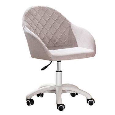 Imagem de Cadeira de escritório ergonômica doméstica cadeira giratória cadeira de escritório com encosto médio cadeira ergonômica de veludo para computador com suporte lombar cadeira de tarefa de altura
