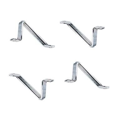 Imagem de Pernas de móveis, pernas de móveis de metal, pernas de sofá, pés de armário, pernas de mesa de chá de alumínio em forma de V 10 cm-12 cm, acessórios de cama prata (quatro peças), 120 mm