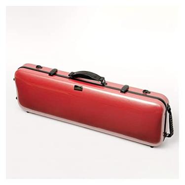 Imagem de Estojo De Violino Vermelho 4/4 Retângulo De Fibra De Carbono Peças De Violino Estilo Fashion Tamanho Completo Estojo de Violino