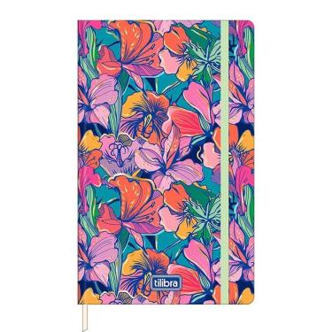 Imagem de Caderno Sem Pauta Fitto Trend Sketchbook Costurado 80 Folhas Floral - Tilibra