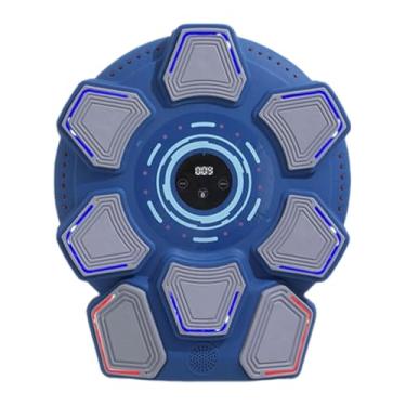 Imagem de IEUDNS Máquina de boxe, música, boxe, alvo, karatê, foco, treinamento, LED, iluminado, fitness, parede, alvo, socos, almofada, Azul