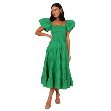 Imagem de Petal & Pup Vestido feminino Morgan em camadas, Verde, GG