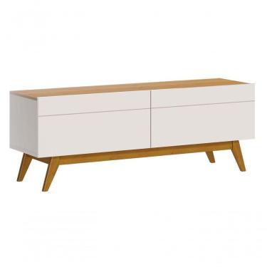 Imagem de Rack Classic 2g 1.4 Off White Com Nature - Imcal Móveis