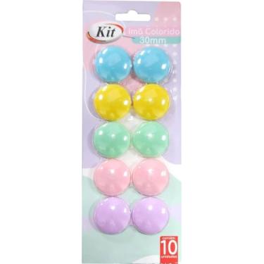 Imagem de Kit de Ímã Colorido, Kit, Redondo, Pastel, 30 mm, 10 Unidades