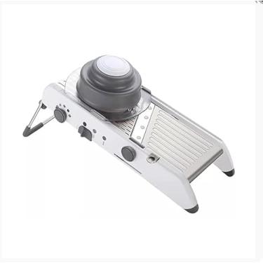 Imagem de Cortador Ralador Fatiador Legumes Verduras Mandoline Inox (Branco)