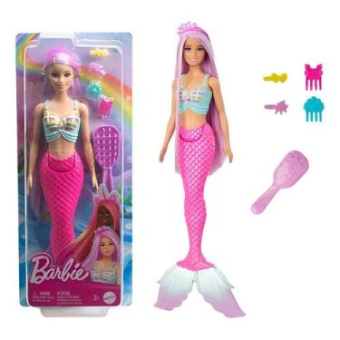 Imagem de Boneca Barbie Sereia Cabelo Longo Dos Sonhos - Mattel, Cabelo Longo de