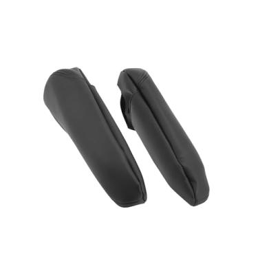 Imagem de ACROPIX Par de capa de apoio de braço de assento dianteiro de carro de microfibra preta com linha preta para Toyota Sienna 2005-2010 peças de carro