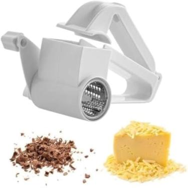 Imagem de Ralador e Fatiador Manual Manivela Inox 3 em 1