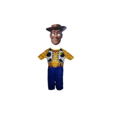 Imagem de Fantasia Infantil Woody Curto C/ Máscara E Enchimento 3d - Bililika, A