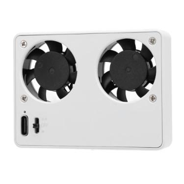 Imagem de aqxreight Câmera de Vídeo Ventilador de Resfriamento Duplo Ventilador Semicondutor Silencioso de 2 Velocidades de Resfriamento Externo da Câmera para A7M4 ZVE1 A6700 A7C2 ZV E10 ZV1 Com Fivelas