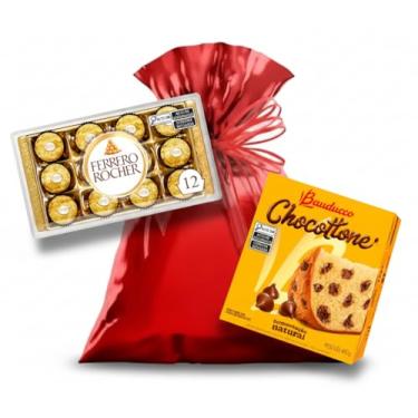 Imagem de Bombom Ferrero Rocher e Chocotone Bauducco 400g