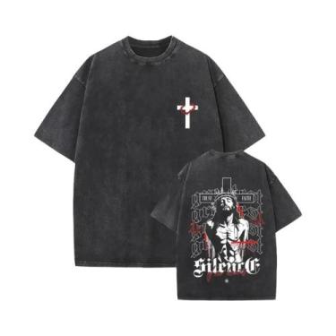 Imagem de Camiseta Religiosa Vintage Lavada Y2K Christian Jesus Forgive Them Fat