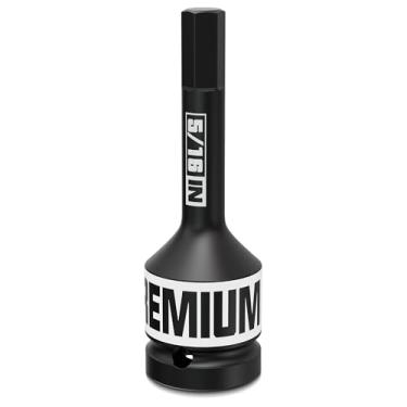 Imagem de KIRXST Soquete de broca de impacto hexagonal 5/16, soquete Allen de impacto de 1/5.1 cm, uso de aço Cr-Mo com chaves de impacto ou catracas manuais