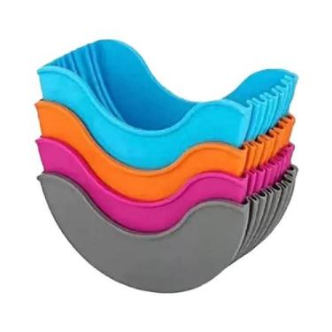 Imagem de Suporte Reutilizável De Silicone Para Hambúrgueres, Prateleira Para Sa