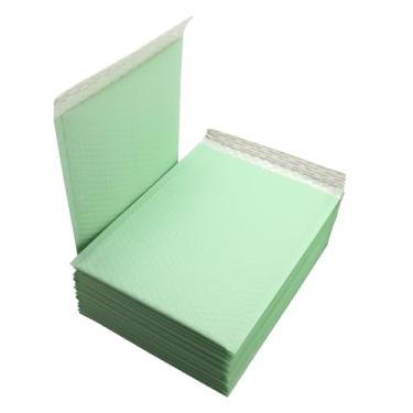 Imagem de Envelopes KAIXILU acolchoados com bolhas verde lago L13 x L 25 cm - 25 peças embalagem envelopes de envio sacos de envio a granel pacote autoselo embalagem de correio suprimentos comerciais