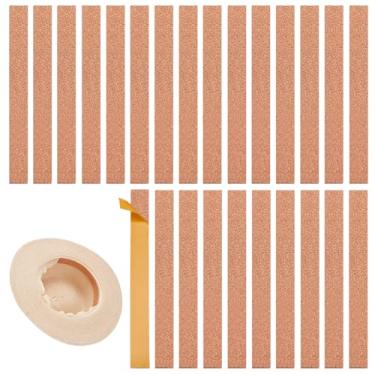 Imagem de BENECREAT 40 tiras redutoras de tamanho de chapéu de cortiça, inserções de chapéu autoadesivas, fita de tamanho ajustável para chapéus de caubói dimensionamento e artesanato decorativo, 20 x 2 cm