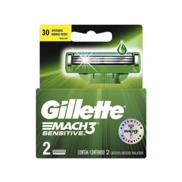 Imagem de Gillette Shave Care Mach3 Sensitive - Cartuchos de Barbear 2 Peças