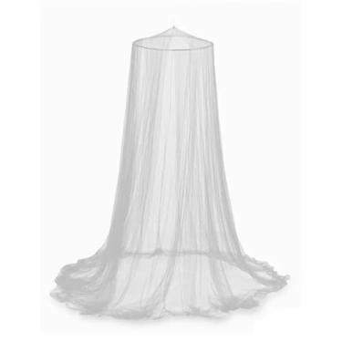 Imagem de Mosquiteiro de Teto com Elástico Universal – Casal, Solteiro e Box | Rede Proteção Contra Mosquitos(branca)