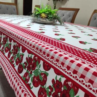 Imagem de Toalha de Mesa Oxford Estampado 4 lugares 140x140 Estampa:Frutas Verme