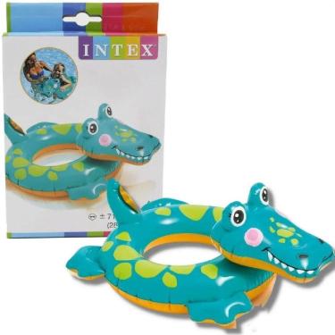 Imagem de Boia Infantil Inflável Para Praia Piscina Cabeça Zoo Jacaré