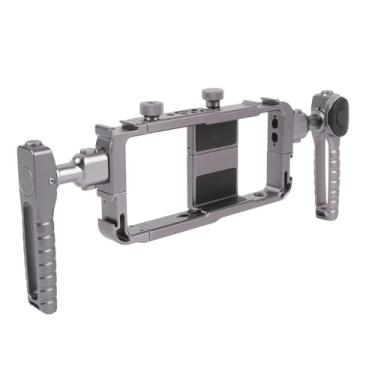 Imagem de Jopwkuin Kit de Equipamento de Vídeo para Telefone Com Alça Dupla, Equipamento Estabilizador de Vídeo de Alumínio Resistente para Fotografia Sem Fio para Entusiastas da Fotografia