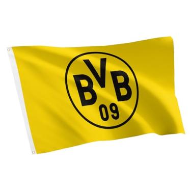 Imagem de Desert Cactus Bandeira do Borussia Dortmund FC BVB Alemanha Alemã Die Schwarzgelben Futebol 100% Poliéster Interior Exterior 0,9 x 1,5 m Bandeiras de Equipe (Bandeira A)
