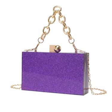 Imagem de EZZON Bolsa tiracolo de acrílico para banquete de casamento feminina bolsa clutch bolsa para celular, Uma cor, Green