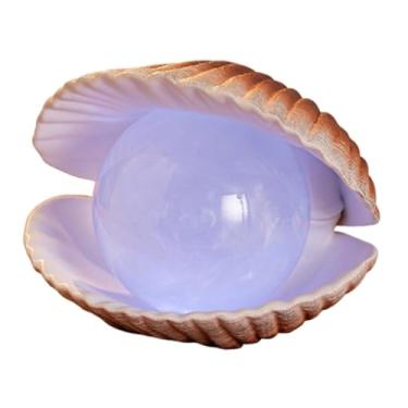 Imagem de Generic Abajur de cabeceira com tema de praia, decoração festiva, luminária em formato de concha, luz ambiente para escritório, sala de jantar, quarto ou mesa