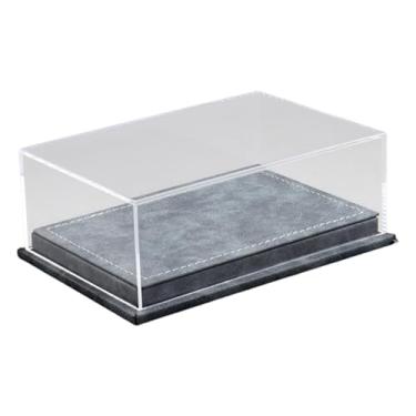 Imagem de oshhni Vitrine transparente em acrílico para miniaturas de carros, escala 1:64, ideal para guardar objetos e objetos de coleção. Perfeita para colecionadores, Cinza