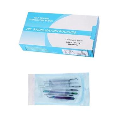 Imagem de 200 Unidades De Sacos De Esterilização Descartáveis Autoadesivos Para 