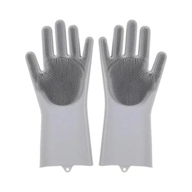 Imagem de Luvas De Silicone Impermeáveis Para Lavar Louça, Ecológicas E Multiuso