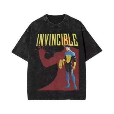 Imagem de Camiseta Masculina Retrô Invencível Com Estampa De Desenho Animado Lav