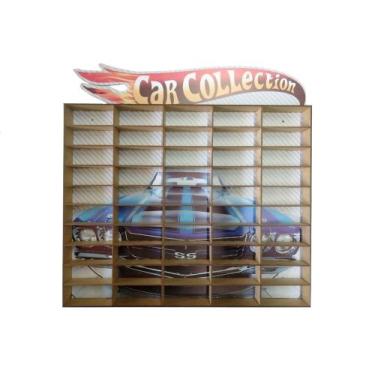 Imagem de Prateleira Decorativo Adesivado Para 50 Carrinhos Hotwheels - babykids