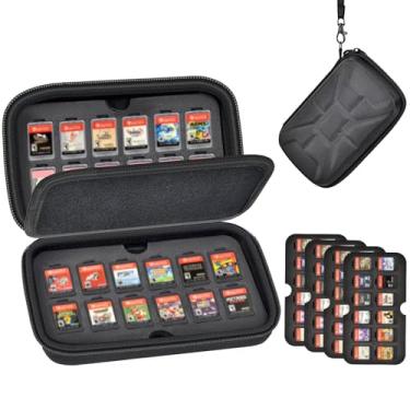 Imagem de Capa para cartão de jogo Switch para Nintendo 72 e cartões 144 Micro SD SDXC SDHC TF, capa protetora organizadora de grande capacidade para Switch 2/para console OLED/Lite cartão de memória - apenas