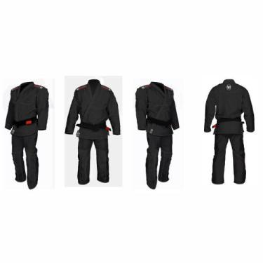 Imagem de Kimono Jiu Jitsu Trançado Especial Adulto Marca Aranha, Preto, A0