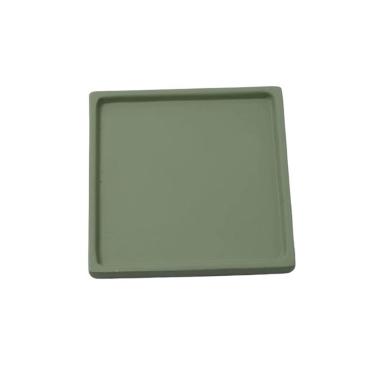 Imagem de Pires de plantas Bandeja coletora de paletes para plantas jardim, para vasos flores quadrados e pires internos externos(Green,Grande)